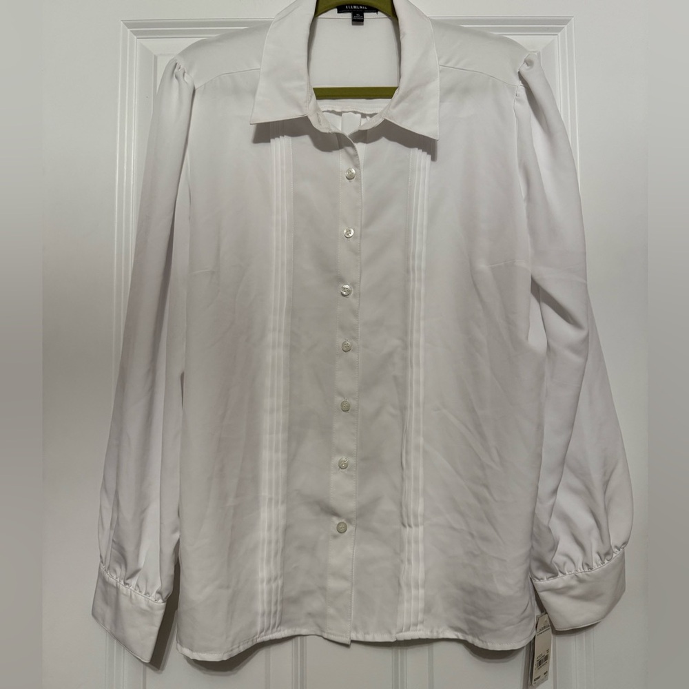 ELEMENTZ WHITE BUTTON UP - Size XL